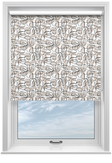 Meander, Beige - Twist&Fit Roller Blind